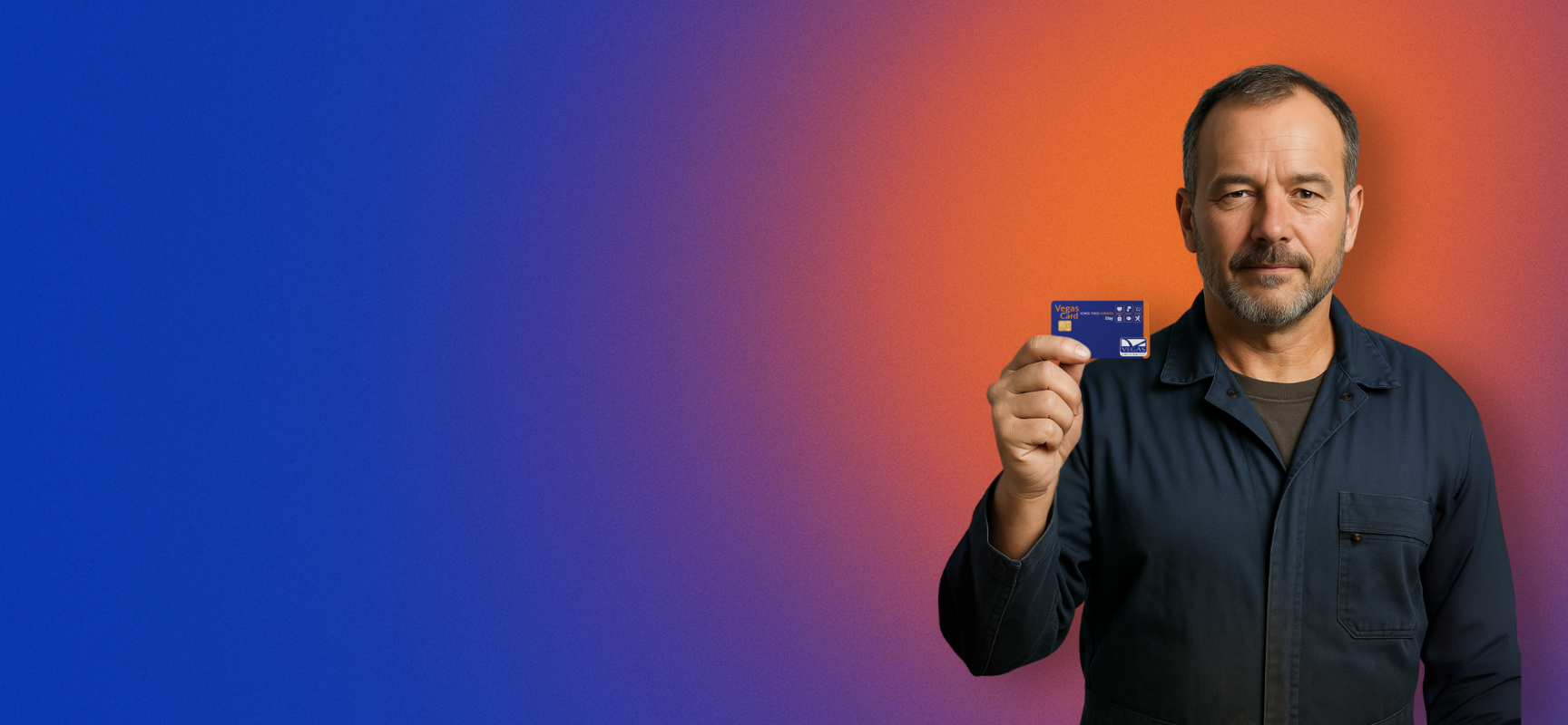 Pessoa sorrindo segurando cartão